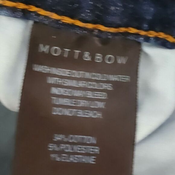 Mott & Bow Jeans Womens 30 x 28 Blue Denim Boyfriend Dark Wash Stretch - Picture 4 of 9